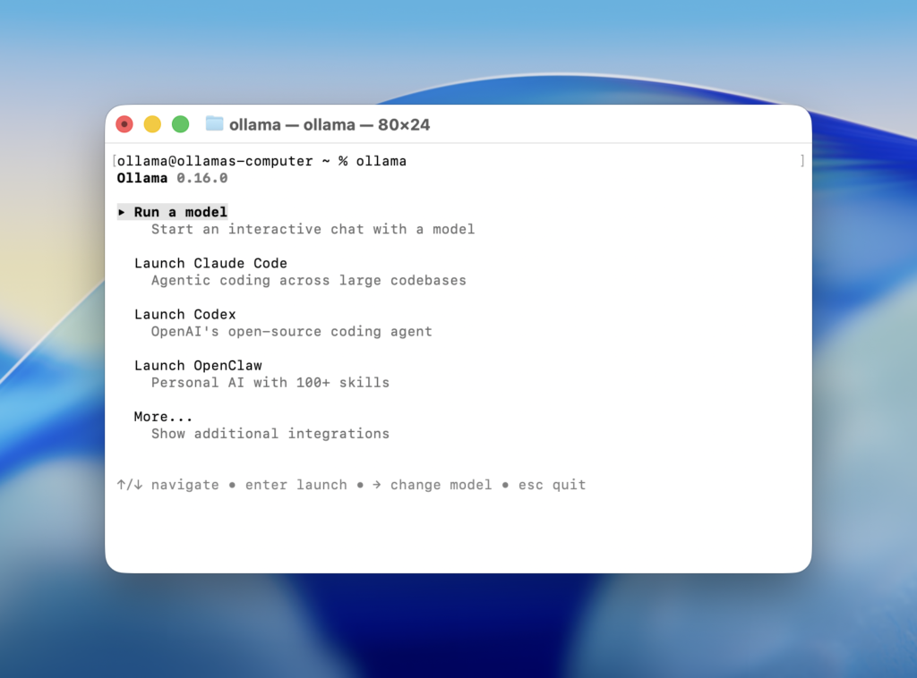 ollama new command